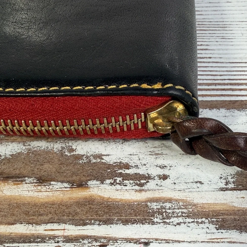 Dooney & Bourke Black Leather Wallet with Red Trim - Picture 11 of 11